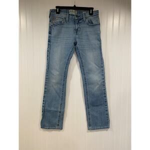 Ariat M7 Slim Fit Straight Jeans Light Wash Sz 30x32 Cowboy Workwear Western